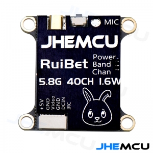 JHEMCU RuiBet Tran-3016W 5.8GHZ 1.6W image transmission wireless video transmission supporting audio transmission