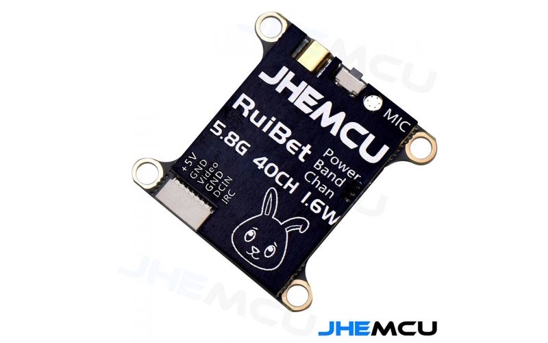 JHEMCU RuiBet Tran-3016W 5.8GHZ 1.6W image transmission wireless video transmission supporting audio transmission